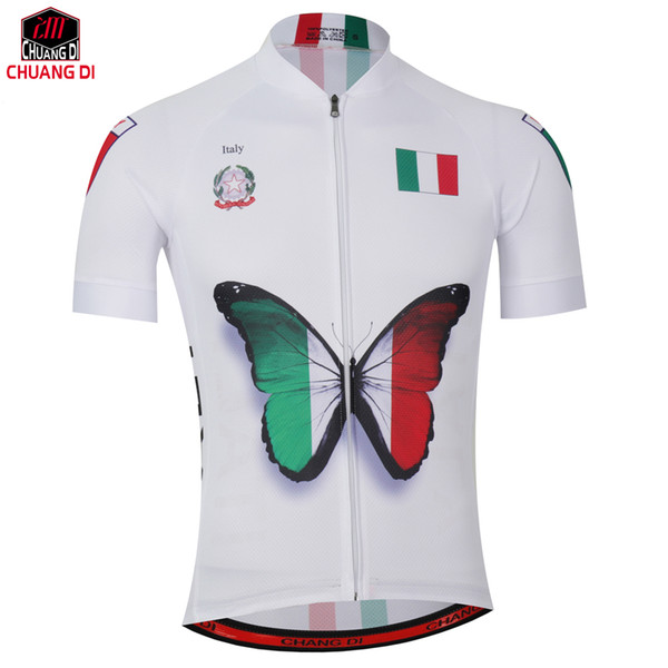 New Mens Cycling Jersey Comfortable Bike/Bicycle Shirt Italian flag logo Alien SportsWear cyclingclothing Size