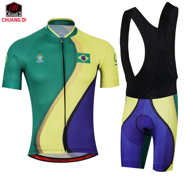 2018 Brazil Men&Womens Cycling Jersey Set Ropa De Camisa Ciclismo Short Sleeve Bike Clothing Sport Jerseys Cycling Set