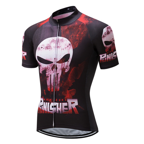 Crossrider hot Punisher Skull cycling jersey Mtb Bicycle Clothing funny Bike Wear Clothes Short Maillot Roupa Ropa De Ciclismo Hombre Verano