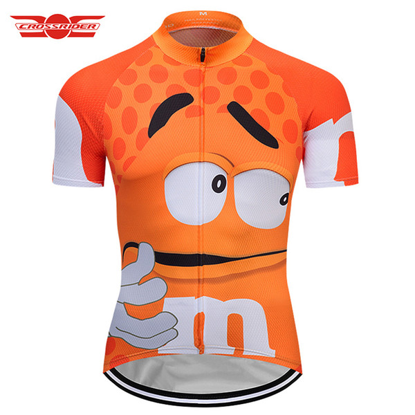 Crossrider 2018 M&Ms Funny cycling jersey Mtb Shirt Bicycle Clothing Bike Wear Clothes Short Maillot Hombre Verano