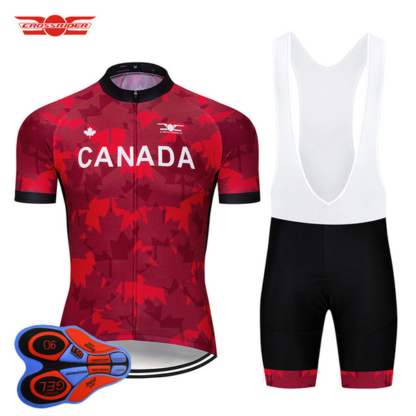 Summer 2018 Canada Cycling Jersey Set Mountain Bike Clothing Cycling Wear Bicycle Bike Clothes Ropa Ciclismo Mens Short Maillot Culotte