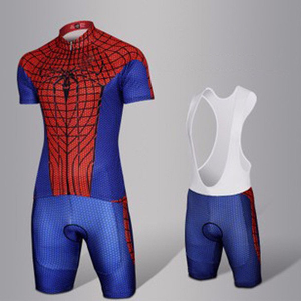 Crossrider Spiderman pro cycling jersey bike short SET MTB Ropa Ciclismo PRO cycling WEAR mens BICYCLING Maillot Culott