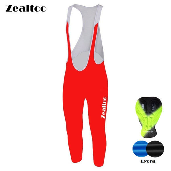 Zealtoo 2018 Spring Autumn Men Ropa Ciclismo Mtb Cycling Bib Pants Long Bike Tights Gel Padded Breathable Bicycle Tight Trousers