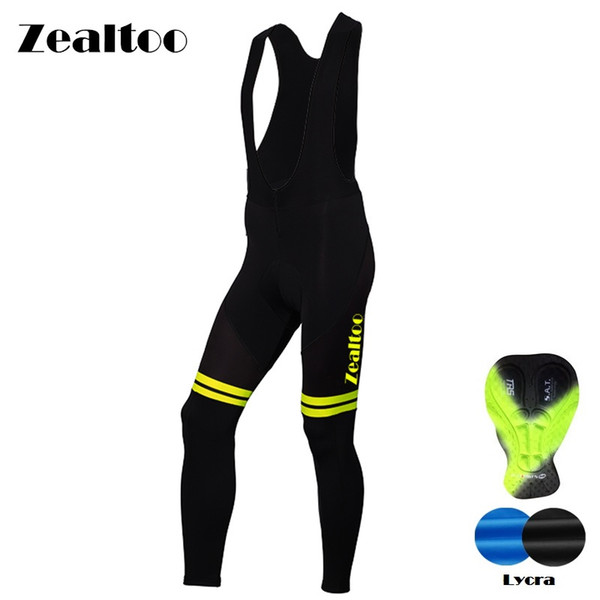 Zealtoo Men Spring Autumn Outdoor Breathable Anti-sweat Cycling Bib Pants Silica GEL Pad Road MTB Bicycle Bike Pants Ciclismo