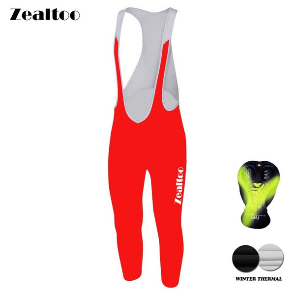 Zealtoo Winter Thermal Fleece Cycling Long Bicycle Bib Pants 3D Gel Pad Bike Bib Tights Mtb Men Ropa Ciclismo Cycling pants