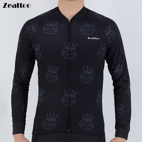 Zealtoo Autumn Roupa Ciclismo long sleeve Cycling Jersey Polyester 2018 Pro Mtb Long Sleeve Men Bike Wear Clothing Maillot