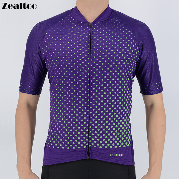 Zealtoo Quick Dry Breathable Cycling Jersey Short Sleeve Summer Men's Shirt Bicycle Wear Racing Tops Bike Cycling Clothing