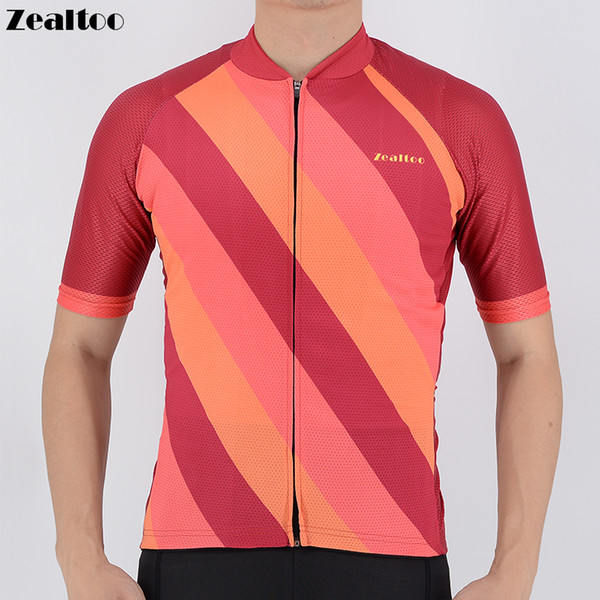 Zealtoo Men's Cycling Jersey Quick-Dry Summer Team Bicycle Clothing Cycle Wear Shirt Ropa Ciclismo MTB Bike Jerseys Tops