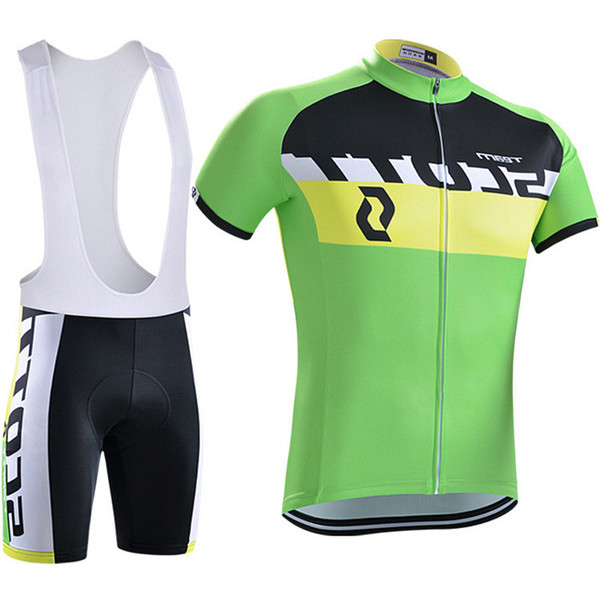 Vacove Brand New 2017 Pro Team SCOTT cycling jersey Green bike shorts set Ropa Ciclismo quick dry pro cycling wear bicycle Maillot Culotte