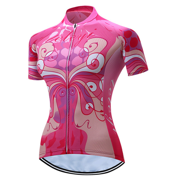 VACOVE Short sleeves Cycling Clothing Pro Team MTB bike jerseys Women Breathable Ropa Ciclismo cycling shirt Polyester Cycling jerseys PT33