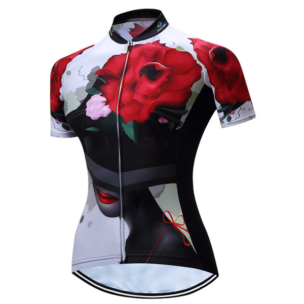 VACOVE Women Breathable Short sleeves Cycling Clothing Pro Team MTB bike jerseys Ropa Ciclismo cycling shirt Polyester Cycling jerseys PT20