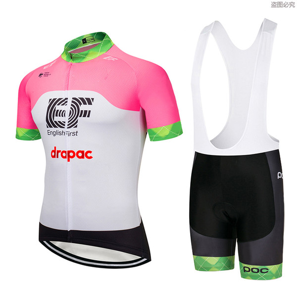 2018 EF Cycling Jerseys Ropa Ciclismo Breathable Bike Clothing Quick-Dry Bicycle Sportwear Ropa Ciclismo GEL Pad Black Bike Bib Pants