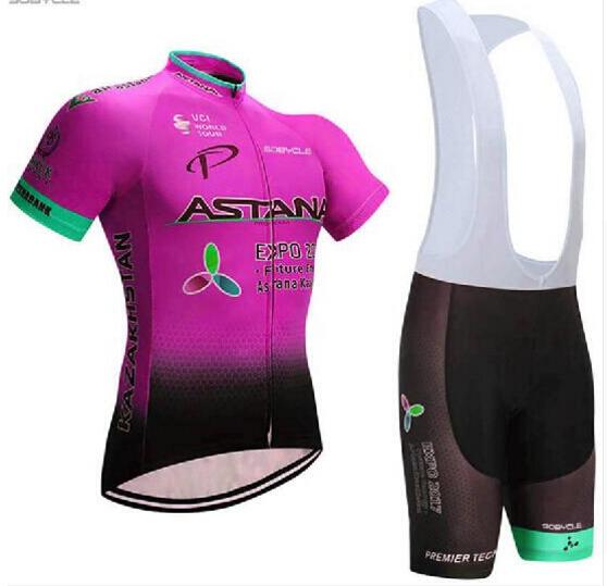 2017 ASTANA summer bike racing cycling clothing Short Sleeve Jersey shirts Short Tights ciclismo maillot Cycling Jersey Bib shorts AL008