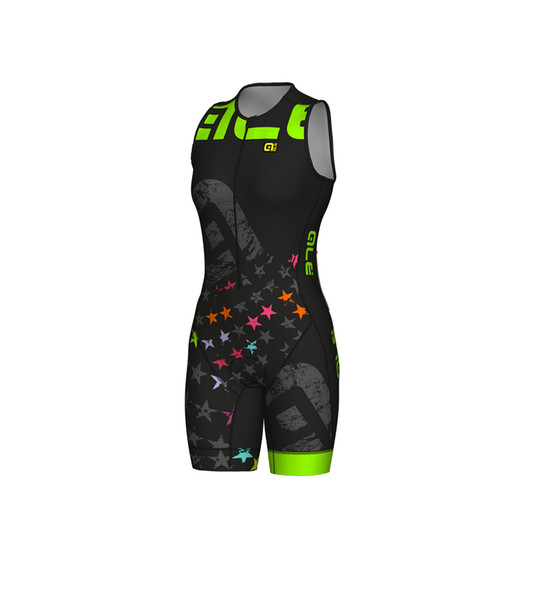 PRO RACE team women sleeveless Italian craftsmanship CUSTOM femail TRIATHLON LONG TRI STELLE FRONT ZIPPER SKINSUIT Run clothing Swimwear