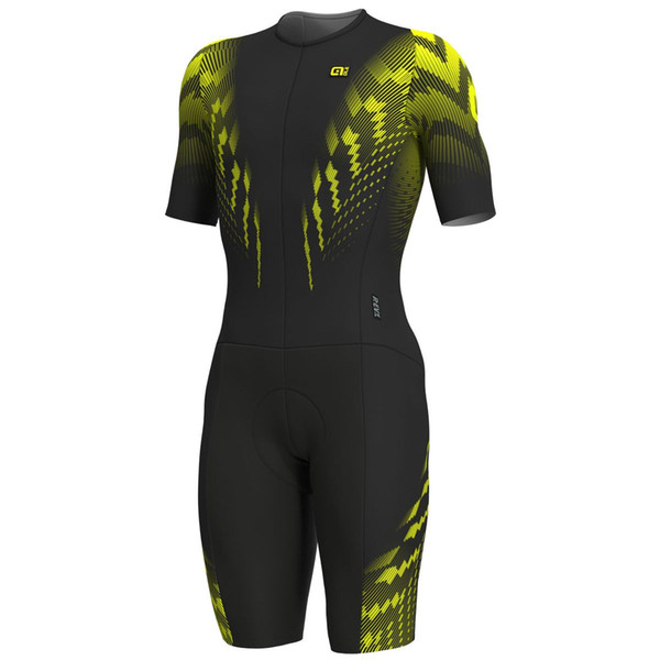 2018 body PRO RACE - GIALLO Italian craftsmanship CUSTOM TRIATHLON LONG TRI STELLE FRONT ZIPPER SKINSUIT Run clothing Swimwear