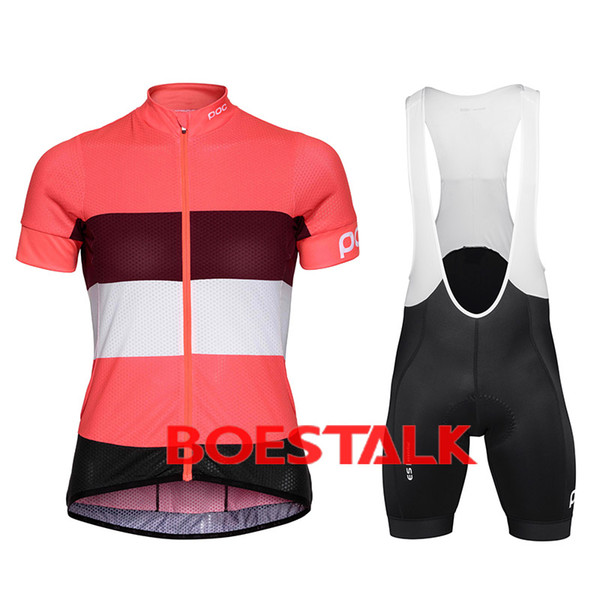 2019 POC bike outdoor Jersey short-sleeved shirt short strap set breathable wicking summer women's suit can be customized factory dir