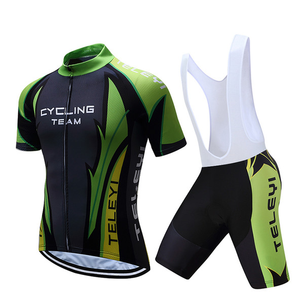 Brand Team TELEYI Sports Shorts Short Men Summer Cycling Shirt Short Sleeve Cycling Clothing Bib Shorts Uniform Suit