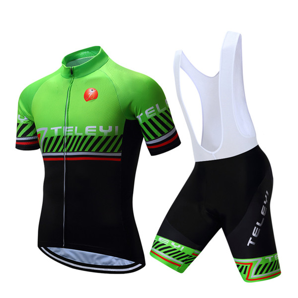 Teleyi Brand Team Short Sleeved Cycling Clothes Summer Men Maillot Ciclismo Cycling Jersey Cycling Shorts (Bib) Set Outdoor Sport Wear