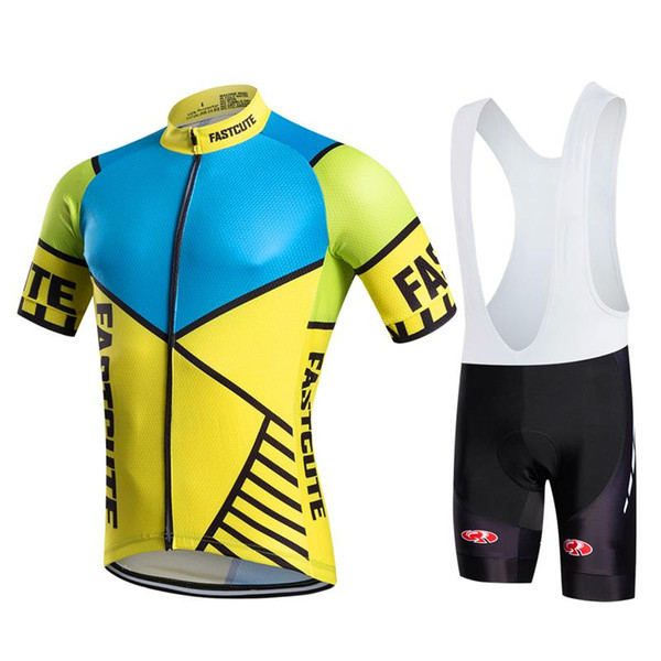 Clear Yellow Color Cycling Clothing Short Sleeve Summer Ciclismo Ropa Brand BBCyclin Wear Men Bib Shorts Jersey Sets