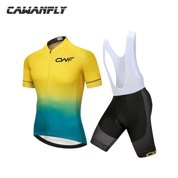 Abbigliamento Uomo Ciclismo Maillot Summer Short Sleeve Cycling Brazil Jersey 2018 Men Bike Wear & Cycling Shorts/ Pants Set