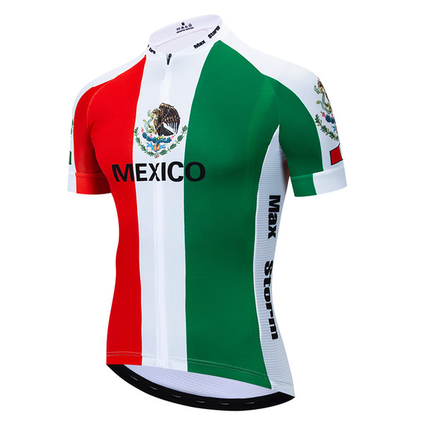 2019 Mexico New Team Cycling Jersey Customized Road Mountain Race Top max storm Reflective zipper 4 pocket