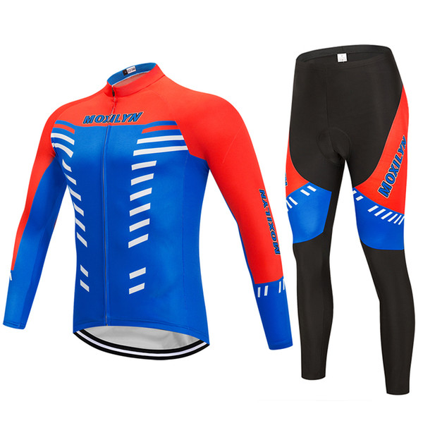 new style man's Autumn Spring cycling jersey set long pants outdoor ciclismo jersey set moutainbike wear ropa ciclismo