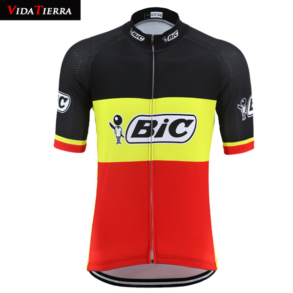 2019 VIDATIERRA man yellow red black cycling jersey pro racing team classic Outdoor sports short sleeve summer Colorful lucky can custom