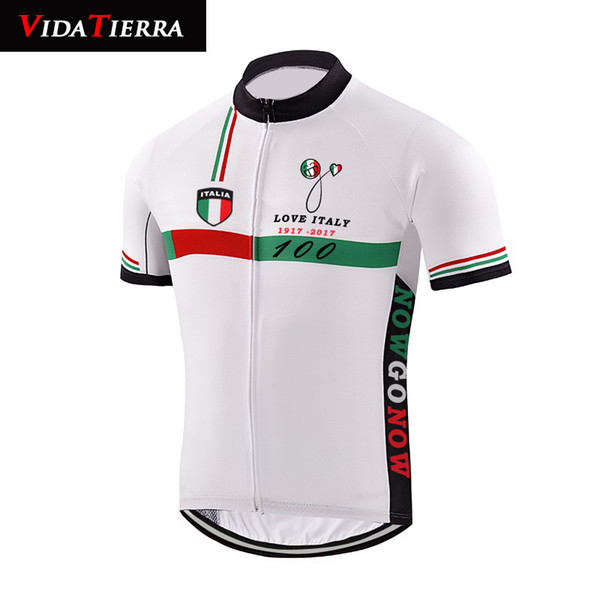 HOT 2 styles VIDATIERRA 2017 cycling jersey white 100 yeah tour leader Commemorative Edition Italia short sleeve pro racing team classic