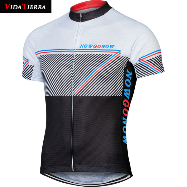 VIDATIERRA 2019 men cycling jersey white black bike wear downhill jersey MTB Outdoor sports short sleeve Summer lucky Retro Domineering cool