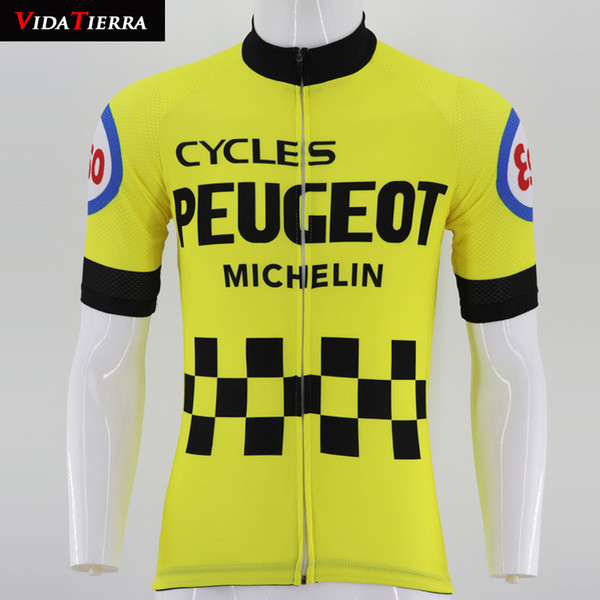 VIDA TIERRA 2019 classic yellow tops Cycling Jerseys men red Maillot ciclismo Outdoor sports pro team Clothing mtb road lucky Summer cool