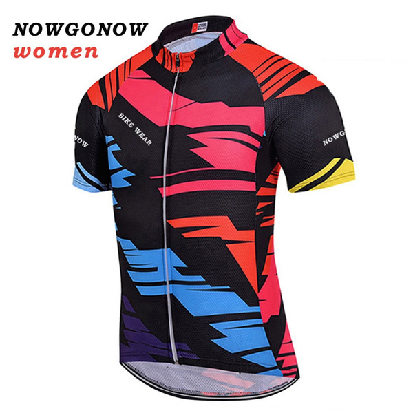 Women 2017 cycling jersey summer clothing bike wear multicolor black NOWGONOW tops new road mountain Breathable maillot ciclismo