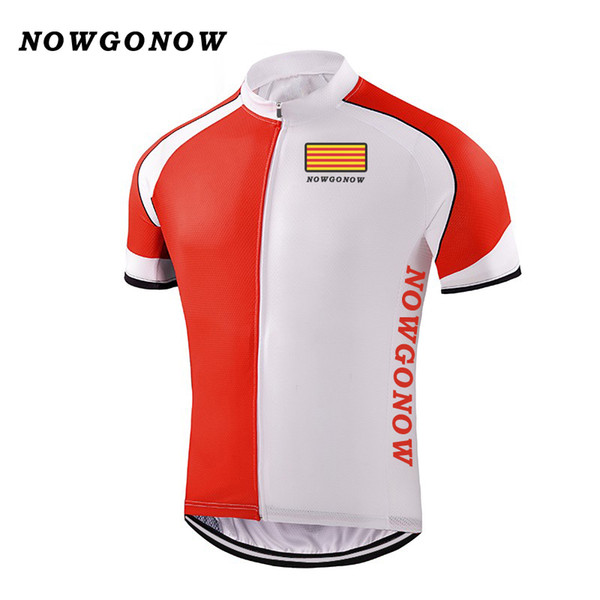 Man 2017 cycling jersey spain tour Catalonia falg bike clothing wear tops team pro rider bicycle outdoor sport NOWGONOW custom ciclismo