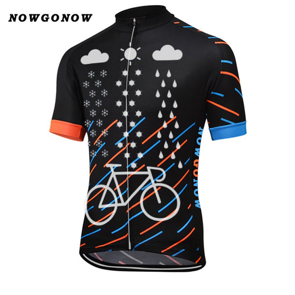 Man 2017 cycling jersey clothing bike wear team orange black tops pro rider bicycle Mountain road outdoor sport NOWGONOW custom cool Funny