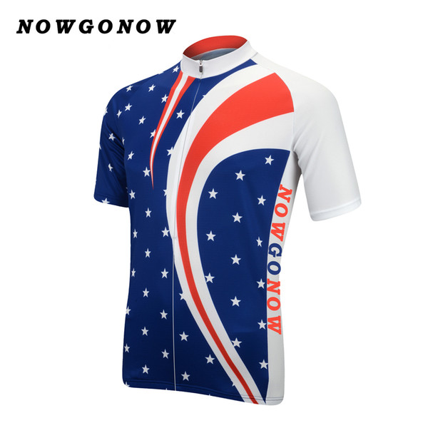 Can customized 2017 cycling jersey brand pro team clothing bike wear blue red NOWGONOW tops road mountain Triathlon CHINA summer Quick Dry