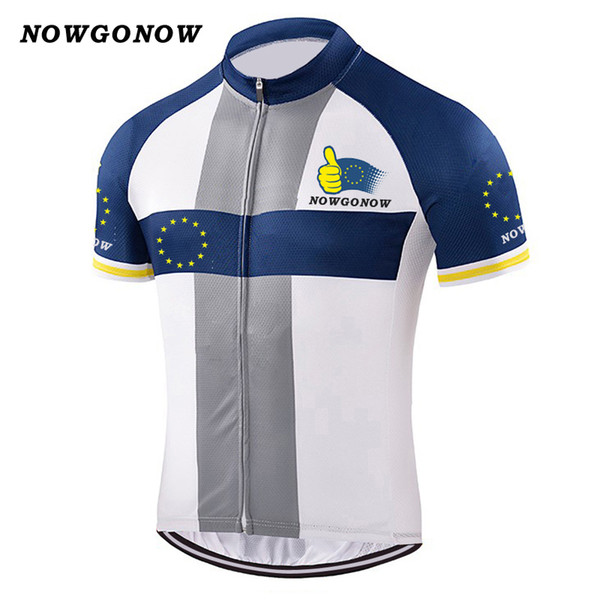 custom Man 2017 cycling jersey European Union Europe team EU great clothing wear tops pro rider bicycle outdoor sport NOWGONOW shirt China