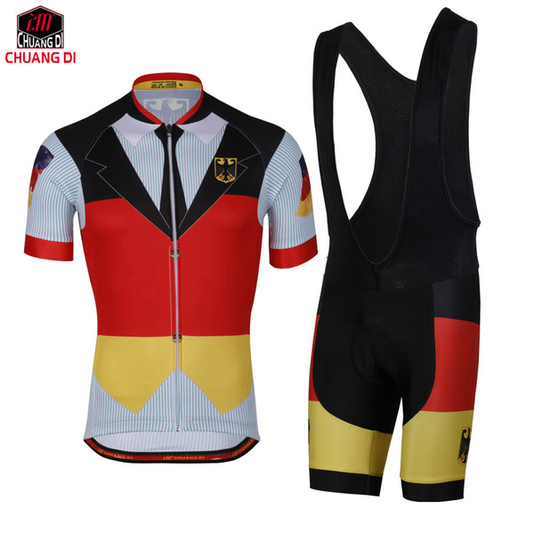 Germany Team Cycling Clothing Clothes Breathable Summer Cycling Clothing Breathable&Quick-Dry Cycling Cycle Set