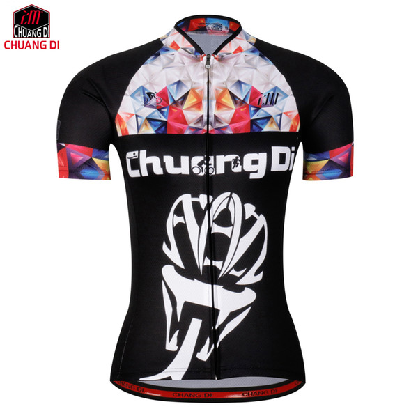 Chuangdi Summer Sports Women Short Sleeve Cycling Jerseys Bike Bicycle Jersey Quick-dry Outdoor Sports Shirt