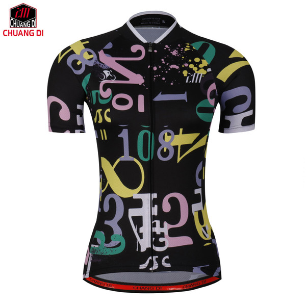 Women Cycling Jersey Short Sleeve Bike Bicycle Clothing/Breathable Quick Dry Cycling jersey Cycling sport numbe pattern