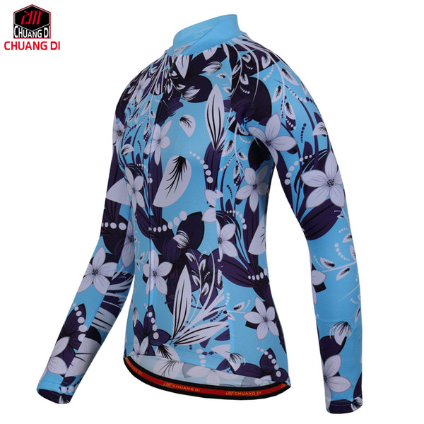 women cycling jerseys long sleeve team maillot MTB downhill bicycle clothing riding shirts tight bike jersey