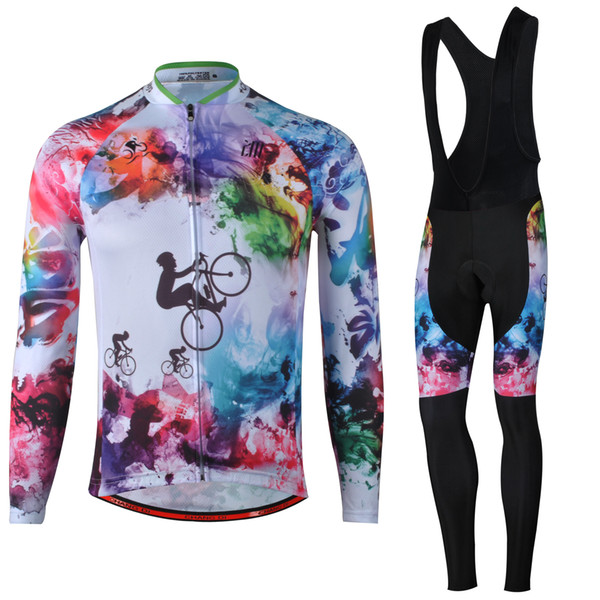 Cycling Jerseys suit/Long Sleeve Ropa Ciclismo MTB Bike Clothing With Men Bicycle GEL Pants XS-4XL