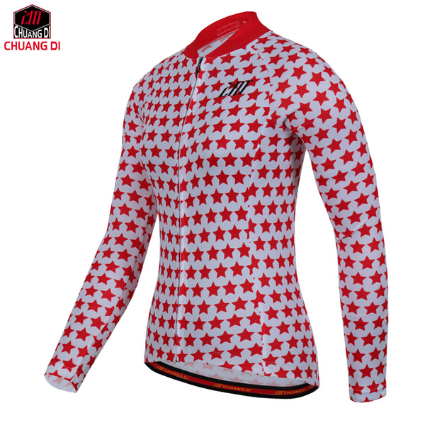 Womens Long Sleeve Cycling Jersey Autumn Outdoor Sport Bike Clothing Wear Shirt