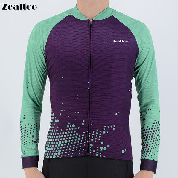 Zealtoo Anti-UV Men Cycling Jersey Long Sleeve Spring Autumn MTB Bike Clothes Wear Cycling Bicycle Clothing Ropa Ciclismo