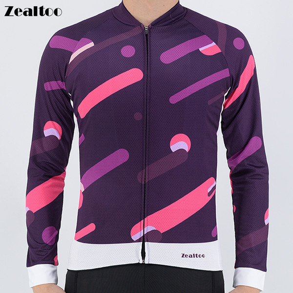 Zealtoo 2018 Men Long Sleeve Cycling Jerseys Pro Fit Road Bike MTB Top Jersey Spring Autumn Roupa Ciclismo Cycling Clothings