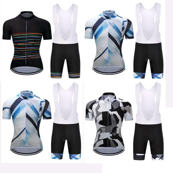 2017 Polyester Pro MTB Bike Jersey pro team bicicleta maillot cycling clothing bicicleta Short Sleeves White Bib Set Clothing