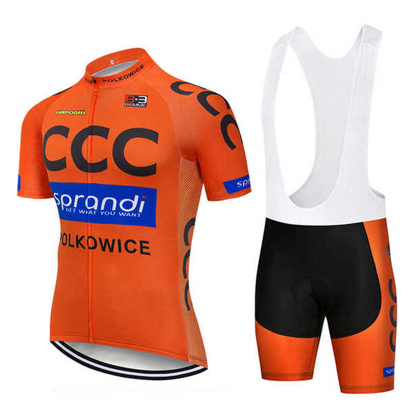 New Ccc Team Men Cycling Jersey Set Uci World Tour Summer Quick Dry Mountain Bike Clothing Racing Bike Outdoor Sportswear Y021401