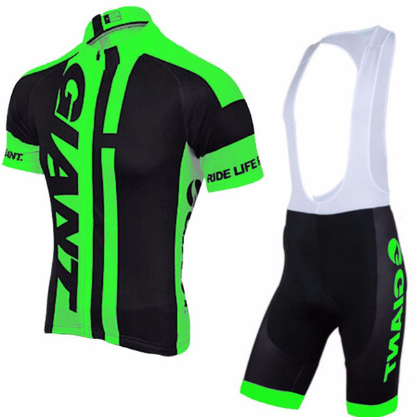 2019 Summer Team Giant Cycling Jersey 3d Gel Pad Bib Shorts Ropa Ciclismo Pro Cycling Clothing Mens Summer Bicycle Maillot Suit L1403