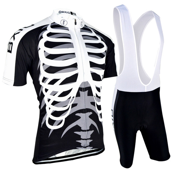 2019 New Arrival Cycling Jerseys Sets Bones Printed Black Cycling Clothing Compressed Cube Bicycle Cutfits Bx -0209h042