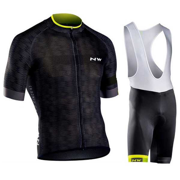 Nw Team Cycling Short Sleeves Jersey Bib Shorts Sets New Arrival Men Breathable Clothing Summer Mtb Bicycle Wear U41309