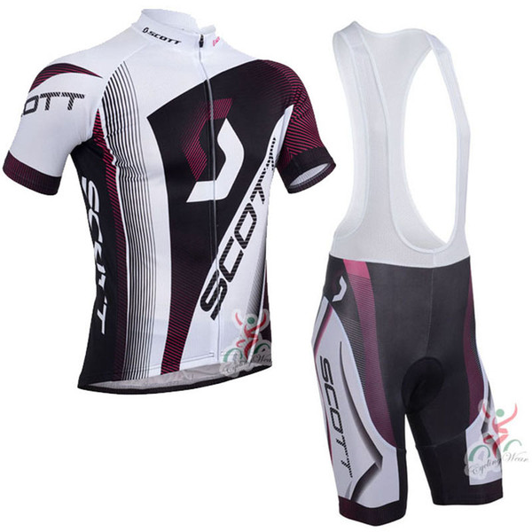 2017 Pro Scott Cycling Jerseys Bike Clothes Bicycle Clothing Mens Short Sleeves Bib Shorts Set Mtb Maillot Ropa Ciclismo C0226