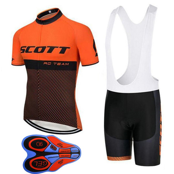 2018 Summer Scott Cycling Jerseys Suit Breathable Bicycle Shirt Bib Shorts Set Mens Quick Dry Short Sleeve Mountain Bike Clothing H1006